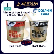 [ 1 Liter ] Dolphin Anti Rust Red Oxide / Black Oxide Undercoat Paint ( Primer for Iron & Steel )