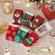 ont  1 Pair Christmas Socks Gift Women's Coral Velvet Socks Casual Winter Christmas Children's Socks Warmth Cute Girl Boy Floor Socks n