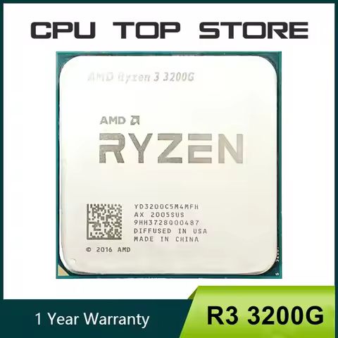 AMD Ryzen 3 R3 3200G 3.6GHz Quad-Core 65W cpu processor