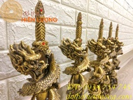 Kiếm Rồng (Rồng Cuộn Kiếm) Bằng Đồng Phong Thủy Cao 40cm Nặng 4kg