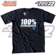 ONE HUNDRED PERCENT STRIP BLUE YELLOW T-SHIRT (MX/ T-SHIRTTRANIL/ENDURO/SUPERMOTO/MXGP)