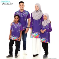 BAJU SUKAN MUSLIMAH JERSEY SUBLIMATION MUSLIMAH HARI SUKAN NEGARA FAMILY SET PURPLE