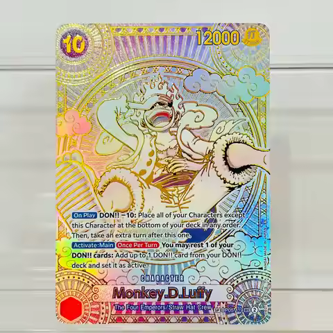 One Piece Luffy OP05-119 Character Card Gold Foil Holographic Texture Cards Collectible Grade DIY Pr
