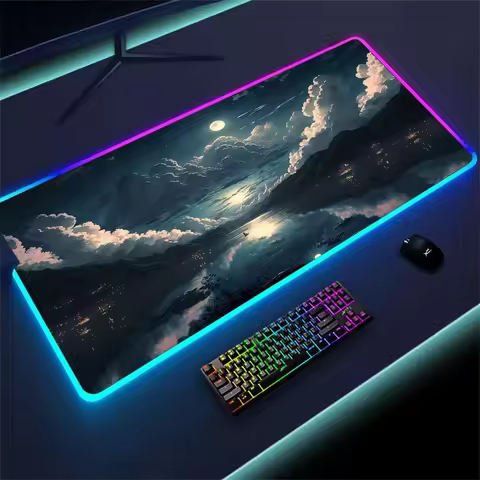 Gaming Mouse Pad with Backlight Mouse Carpet Huge Rugs Rgb Mat 900 300 1200 600 100x50 Rubber Mat La