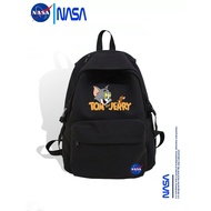 beg sekolah beg galas beg sandang wanita NASA Co-Branded Street Wear Cat and Mouse Schoolbag Female 