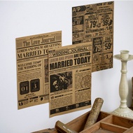 DJAHQB DIY วินเทจ บรรจุภัณฑ์ของขวัญ อัลบั้มภาพปะติด สมุดภาพ กระดาษวินเทจ กระดาษวัสดุ ซีรีส์ย้อนยุค กระดาษวัสดุย้อนยุค กระดาษคราฟท์