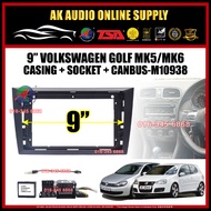 Volkswagen VW Golf MK5 / MK6 Android 9" inch Casing + Socket With Canbus -M10938