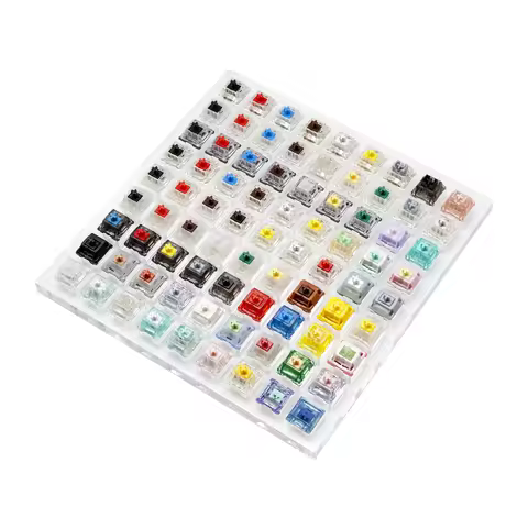 Gateron switch tester with acrylic base blank keycaps with Azure Dragon Oil King Magnetic Jade Brown