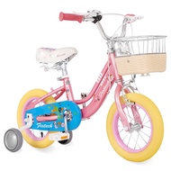 Girls Bike for 3-7 Years Old Toddlers and Kids, 12" 16" Kids Bike with Training Wheels and Basket, K