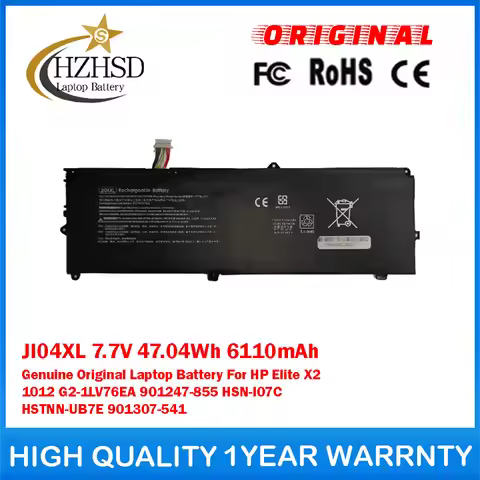 JI04XL 7.7V 47.04Wh 6110mAh Genuine Original Laptop Battery For HP Elite X2 1012 G2-1LV76EA 901247-8