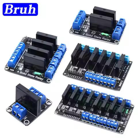 5V 1 Channel 2 4 6 8 Way SSR G3MB-202P Solid State Relay Module 240V 2A Output with Resistive Fuse F