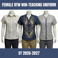 【 Ready-to-Wear 】DepEd Female Non-Teaching Uniform | Blouse and Pants with Side Pockets