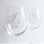 Minimalist簡單愛系列|訂製頂天立地紅酒對杯—文字雕刻