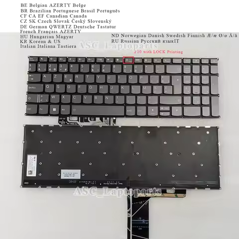 New Russian Czech Belgian Brazil French CF Hungarian Korean Nordic Keyboard for Lenovo ideapad 3-15A