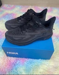 新店特惠HOKA ONE ONE Clifton 9 低幫跑步鞋 男款 黑色