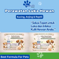 Complete Animal Wound Care Package | Saline Wound Spray 100ml + Wound Ointment for Cats and Dogs