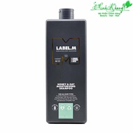 Oatmeal Honey nutritional Shampoo balances moisture, restores damaged hair label.m Honey & Oat Shamp