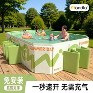 Portable folding swimming pool, children's play pool, home outdoor large adult swimming pool, ball p