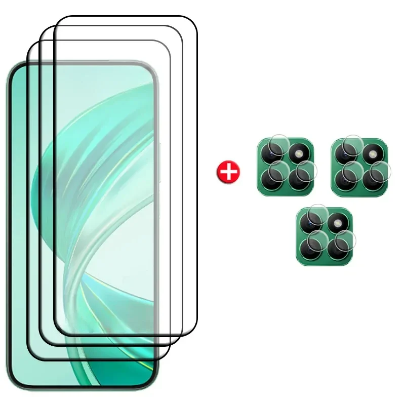 6 in 1 Full Cover Glass For Huawei Honor X8b Glass Honor X8b Tempered Glass Full Glue 9H Screen Prot