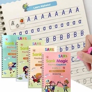Children's Writing Learning Package 4 Educational Practice Books + Magic Erasable Pen