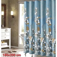 Textile Patterned Shower Curtain 180x180 cm/180x200 cm/Thick Waterproof Patterned Bathroom Curtain