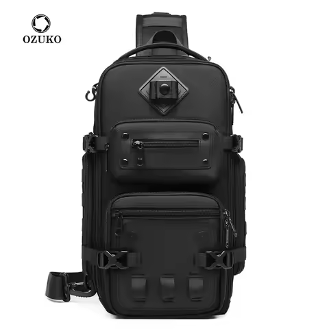 Ozuko Tactical bag Outdoor Tactical One Shoulder Crossbody Bag High Capacity Waterproof Sports Bag F