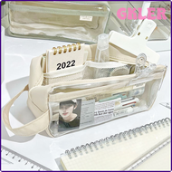GKLER Transparent Pencil Bag Aesthetic School Cases Large Capacity Pen Bag Zipper Pencil Pouch Stationery Holder Case School Supplies HSWRE