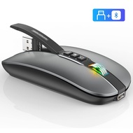 Original FMOE M113 Moe 2.4G Slim Moe with B Receiver Wireless Bluetooth 5.1 Dual Mode 2400 DPI Mute Desktop Return