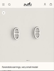 Hermes silver earrings 愛馬仕純銀豬鼻耳環