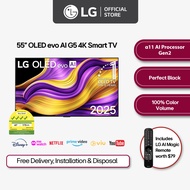 LG OLED evo AI OLED55G5 55" 4K Smart TV (2025) | α11 AI Processor Gen2 | Dolby Vision | webOS 25