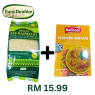 National Chicken Biryani Masala 45g+ Euro Ibrahim XXL Basmati Rice 1Kg / GIFT PACK