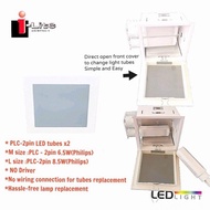 LED RECESSES DOWNLIGHT SQUARE DOWNLIGHT G24d-2PIN RETRO-FIT PHILIPS LED TUBES