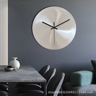 jam dinding jam dinding besar ruang tamu Modern Simple Industrial Style Silver Living Room Wall Cloc