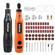 One Set Vakee HJ102 Mini Rotary Tool, 3.7V USB Rechargeable Electric Grinder Pen, 3 Speed 5000/10000