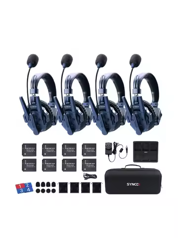 SYNCO Xtalk Master4 / Master8 2.4G Full-Duplex Wireless Intercom Headset System for Live Show Stage