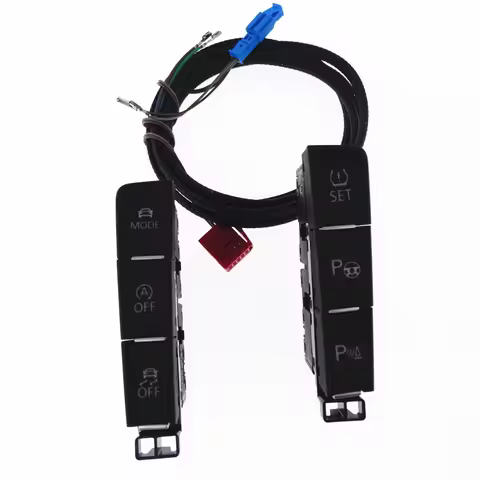 1Set 5GG927137E 5GG927238E ESP OFF Auto Button+Tire Pressure Switch+Harness Button Cable For VW Golf