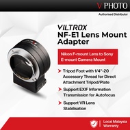 VILTROX NF-E1 AUTO FOCUS LENS MOUNT ADAPTER - NIKON F SERIES LENS TO SONY E-MOUNT CAMERA