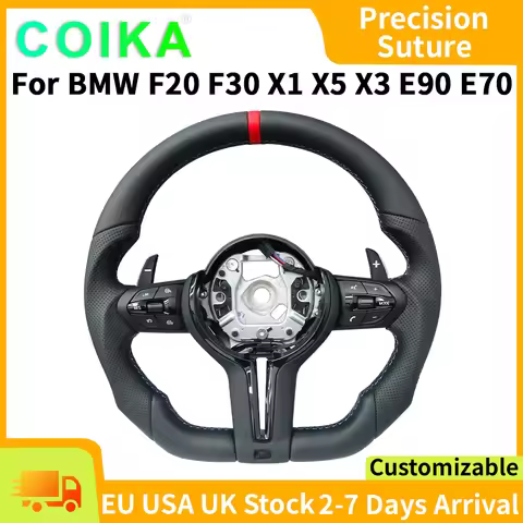 US Stock Flat Bottom Steering Wheel For BMW F10 F11 F15 F25 F20 F23 F22 F45 F30 F36 F48 E87 E90 E70 