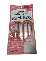 MonPetit Puree Kiss 貓肉泥 吞拿魚醬伴粒粒吞拿魚肉 10g (4本)