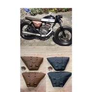 tas motor klasik sidebag side bag custom japstyle bratstyle bobber c70 honda win100 cb100 sepeda ont