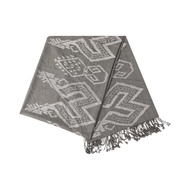 ผ้าคลุมไหล่ SUFFICIENCY ECONOMY LEARNING Naka Handwoven Textile - สีเทาเข้ม