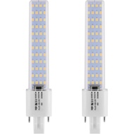 Mentol LED GX23 Base 13W Setara CFL, Lampu LED Horizontal 2-Pin PL, 3 Warna Boleh Dipilih Putih Hang