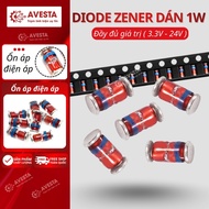 1W SMD zener Diode paste 3.3V/3.9V/5.1V/5.6V/6.2V/9.1V/12V/15V/20V/24V full Avesta value