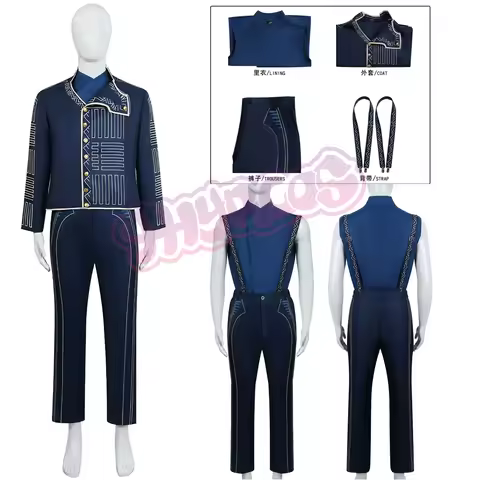 4PCS Anime Fiyero Cosplay Prince Costume Adult Men Women Military Officer Uniform Suit Halloween Par