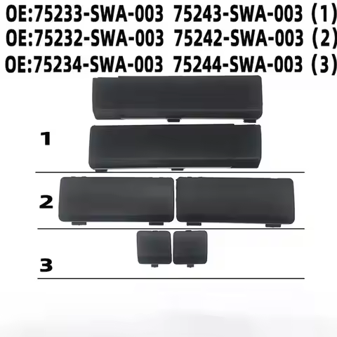 N26R-6Pcs Roof Rack Delete Removal Cover For Honda CRV CR-V 07-11 75232-SWA-003/75242-SWA-003 75233-