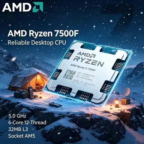 Ryzen 5 7500F 6-Core 12-Thread CPU 4nm 3.7GHz 5.0GHz 32MB L3 65W AM5 DDR5 for Gaming Build New OEM T