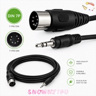 SNOWNY1FU MIDI DIN 7pin Stereo Conversion Cord, Plug and Play 3 meters/9.8ft 7 Pin Din Male to DC 3.