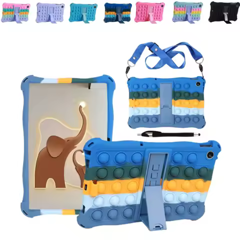 Kids Case for Teclast P20 HD M40 M40 Pro P20S 10.1 inch Silicone Decompression Bubble Tablet Cover w