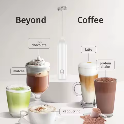 USB electric milk mixer, stainless steel mini portable milk frother, wireless coffee mixer, egg beat