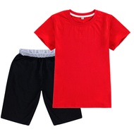 2026 Fashion 2026 Fine Cotton Boys Girls Children Clothing Short Sleeve T+Casual Blank DT999COD L7E5